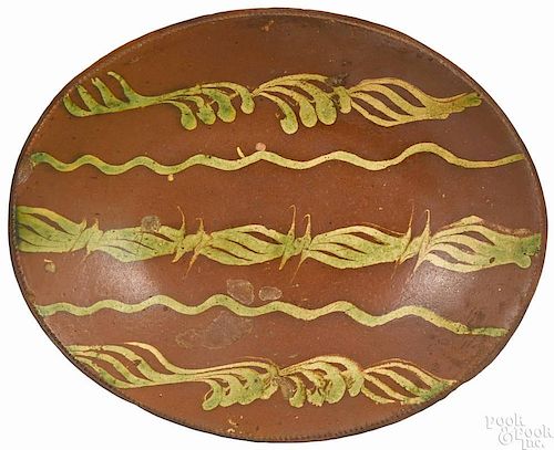 American redware loaf dish, 19th c.