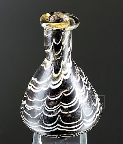 Greek Hellenistic Glass Flask w/ White Banding