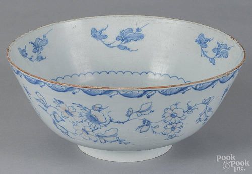 Liverpool Delft tin glazed earthenware centerpiece bowl, mid 18th c.
