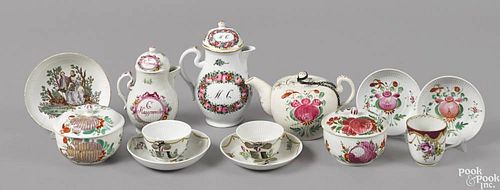 Group of early Wedgwood porcelain, 19th c., to include two hot water pots, a teapot