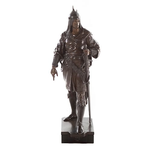 Emile Picault. Saracen Warrior, Bronze