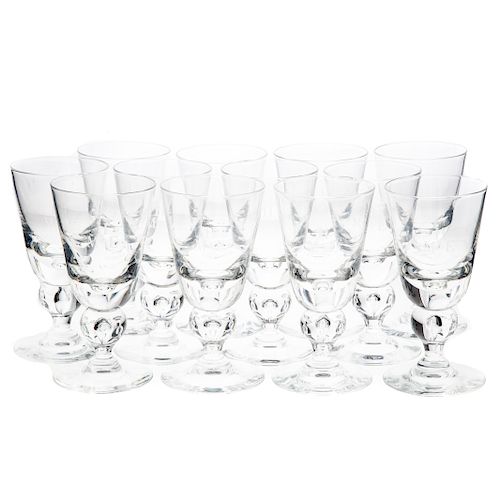 12 Steuben Crystal Teardrop Water Goblets