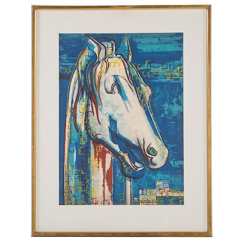 Francoise Gilot. "The Greek Horse," Lithograph