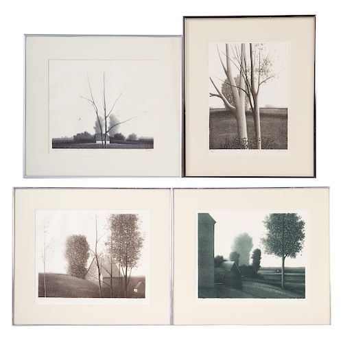 Robert Kipniss. Four framed lithographs