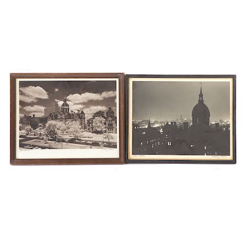 A. Aubrey Bodine. Two photographs of Johns Hopkins