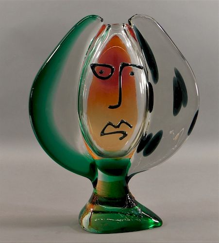 Mario Badioli Picasso Murano Glass Sculpture
