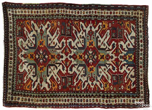 Eagle Kazak carpet, ca. 1910, 7'3'' x 5'2''.