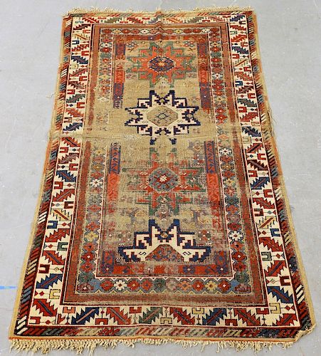 C.1870 Antique Caucasian Shirvan Carpet Rug