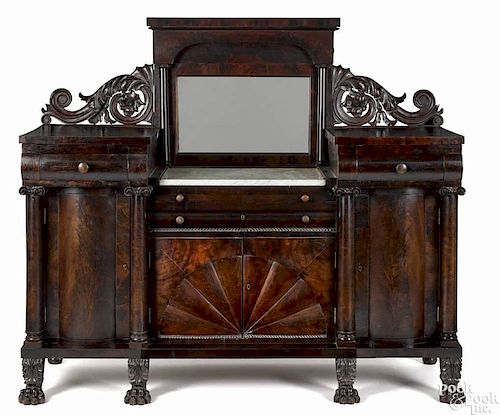 Philadelphia classical mahogany sideboard, ca. 1835