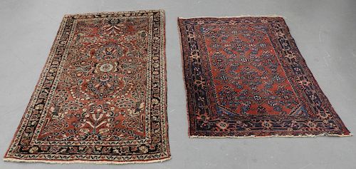 2 Persian Semi Antique Oriental Sarouk Type Carpet