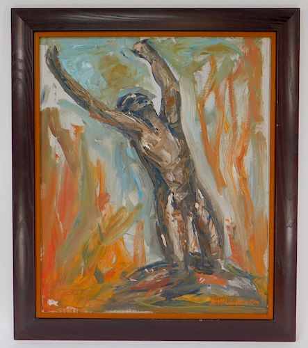 D. McLaughlin Cox Modernist Abstract Man Painting
