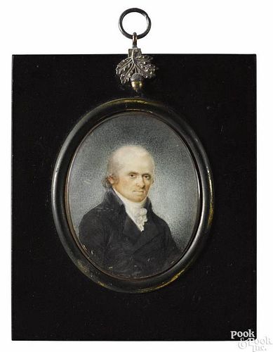 Two miniature portraits on ivory, 19th c.