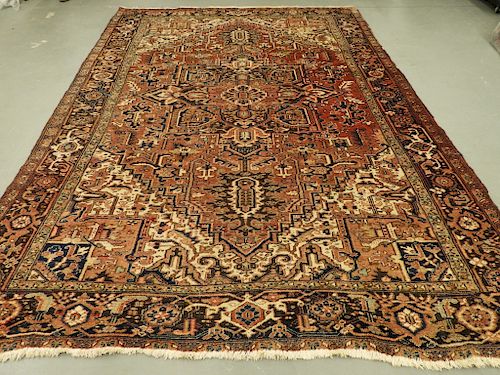 C.1940 Persian Middle Eastern Heriz Carpet Rug