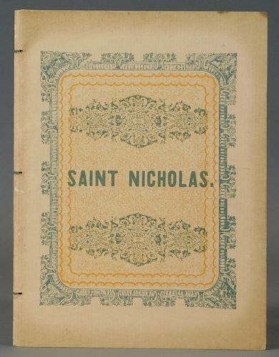 1847 Saint Nicholas Santa Claus Christmas Chapbook