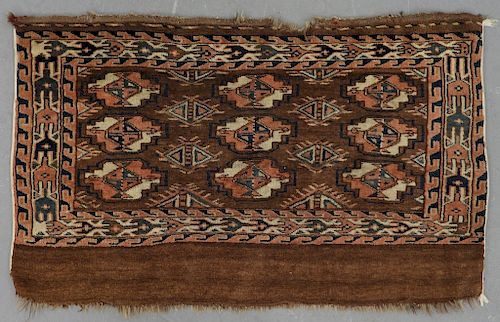Antique Turkman Oriental Bagface Carpet Rug