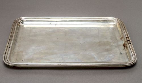 Italian Continental Silver Rectangle Serving Tray