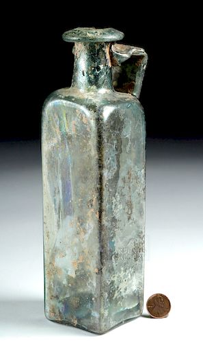 Tall Roman Glass Rectangular Bottle