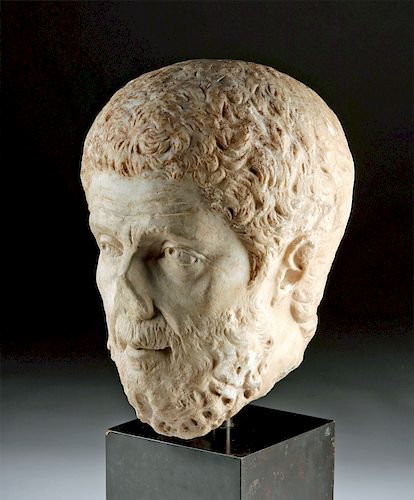 Published / Exhibited Roman Marble Head - Bearded Man