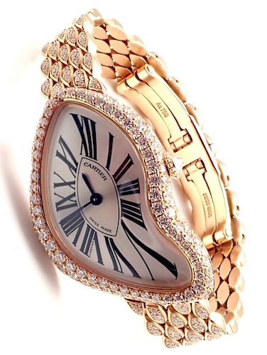 Cartier Limited Ed. Crash 18k Rose Gold Diamond Watch