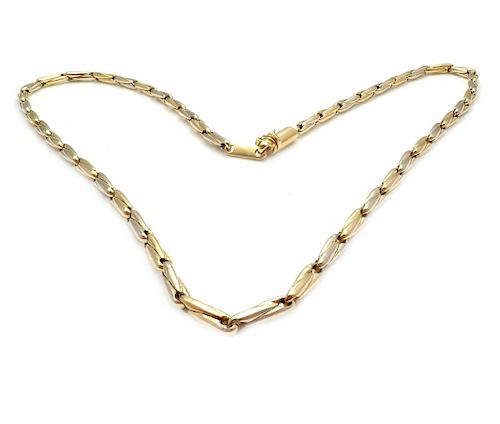 Cartier 18k Yellow + White Two Tone Gold Link Chain
