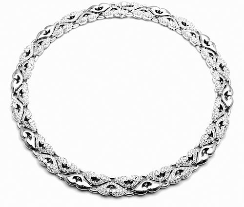 Bulgari Nuvole Platinum 12ct Diamond Choker Necklace