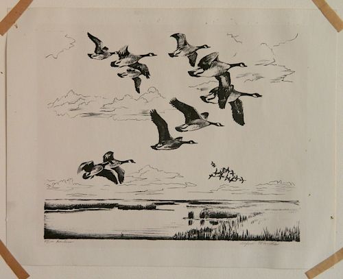 Alfred Wands lithograph and silkscreen
