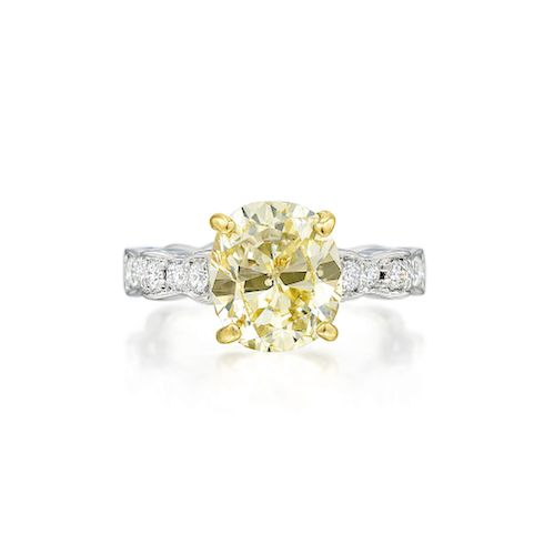 A 3.00-Carat Fancy Light Yellow Diamond Ring