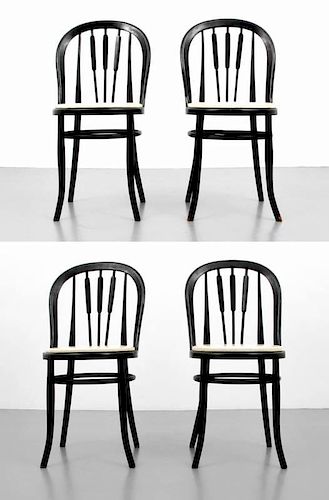 Wiener WerkstÃ¤tte Chairs, Set of 4