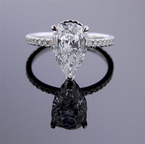 Odelia18K Gold 2.07Ct Pear Cut Diamond Engagement Ring