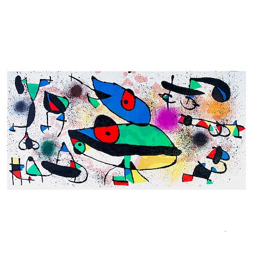 Joan Miró (Barcelona 1893-Palma de Mallorca) Miró Sculptures I, 1974-1980. Litografía sin número de tiraje. Sin firma.