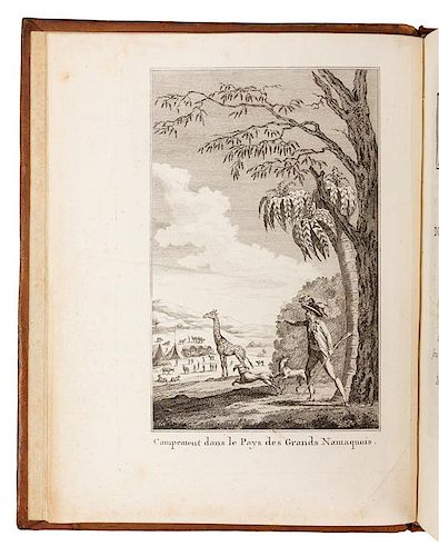 * LEVAILLANT, François (1753-1824). Voyage…dans l'Interieur de l'Afrique. --Second Voyage... Paris, 1790, 1795. FIRST EDITION.
