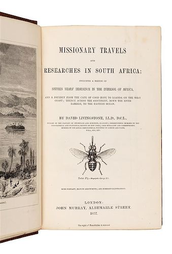 * LIVINGSTONE, David (1813-1873). Missionary Travels and Researches in South Africa. London: John Murray, 1857.