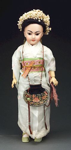 24" S & H 1329 Oriental Doll. 