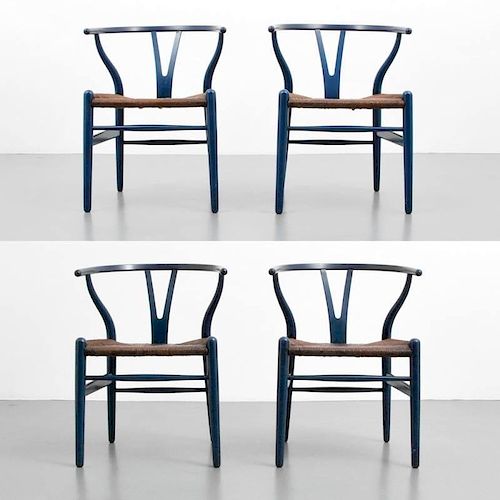 Hans Wegner "Wishbone" Chairs, Set of 4