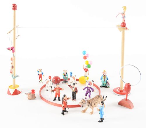 Contemporary German Hand-Painted Bullyland Circus Set. 