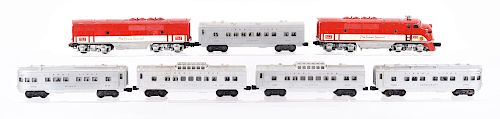 Lot of 7: Lionel 2245 Texas Special AB & 5 Passenger Cars. 