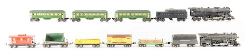 Lot of 12: Lionel 225 E Locomotive with 600 Series Passenger Cars.