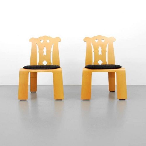 Robert Venturi "Chippendale" Chairs, Pair