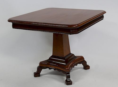 Antique Maple Pedestal Center Table.