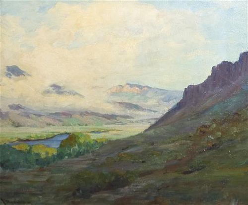 Jean Mannheim, (American/German, 1863-1945), Untitled- landscape