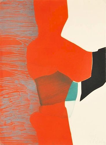 Gilou Brillant Abstract Lithograph, Signed Edition