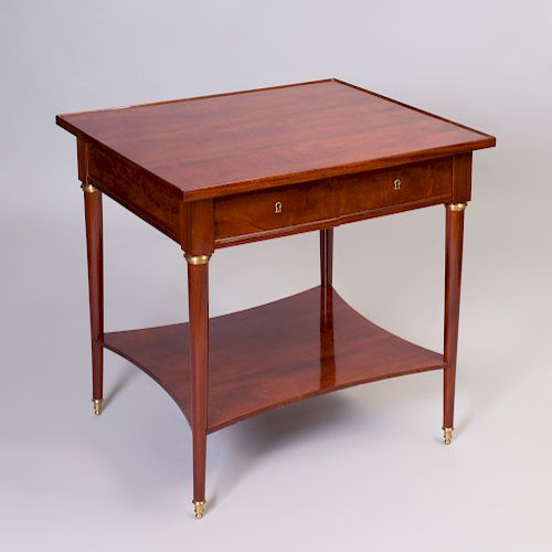 Empire Style Gilt-Metal-Mounted Mahogany Side Table