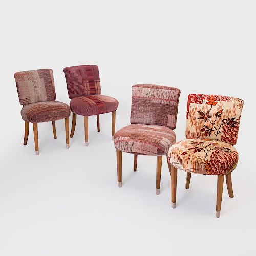 Set of Four Art Deco Mahogany Dining Chairs