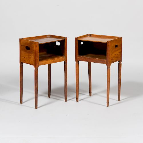 Pair of French Provincial Fruitwood Bedside Tables