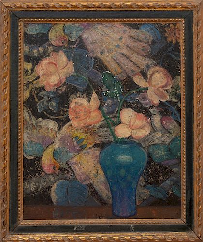 Emma Fordyce Macrae (1887-1974): Rose and Blue, Flower Decoration