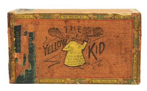 Early Scarce Yellow Kid Cigar Box. 