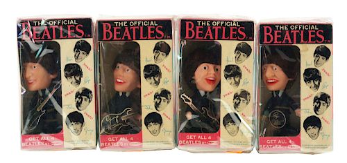 Set of 4: Remco Official Beatles Dolls. 