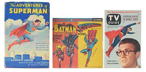 Lot Of 3: Superman and Batman Superhero Items. 