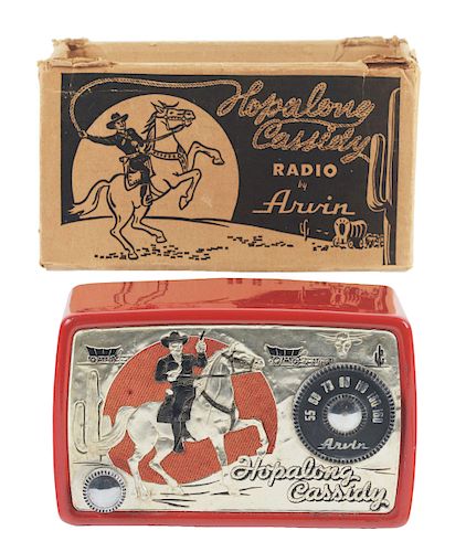 1950's Arvin Hopalong Cassidy Radio With Box. 