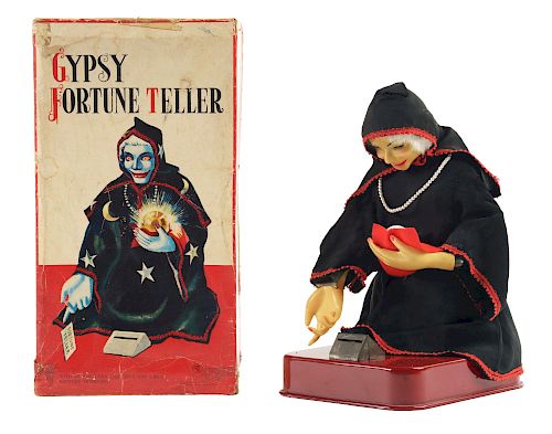 Japanese Battery Operated Gypsy Fortune Teller Toy.